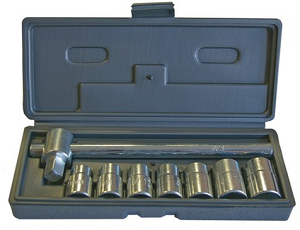 Набор  сменных  торцевых  головок  1/2" 10-19мм  9предм.  550109  (БМ)