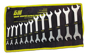 Набор  ключей  гаечных  двусторонних  8-32мм 12шт  AO971512  (БМ)  CrV