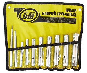 Набор  ключей  торцевых  трубчатых  6-22мм  9шт  550110  (БМ)