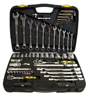 Набор  инструментов  77  предметов  1/4"-1/2" 4-32мм  970077  (БМ)  CrV