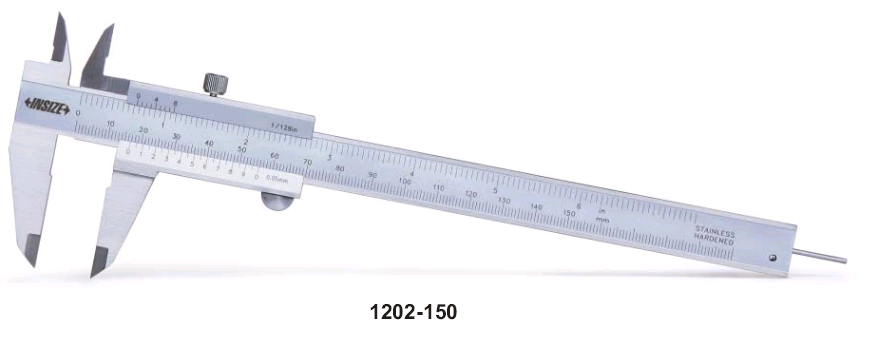 Штангенциркуль  0-150  (0,05)  ШЦ-I  нониусный  (INSIZE)  с  круглым  глубиномером