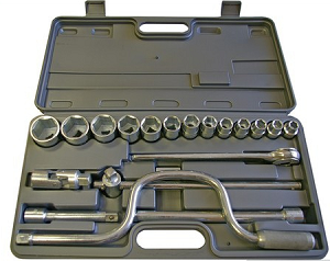 Набор  сменных  торцевых  головок  1/2" 10-32мм  20предм.  550120  (БМ)