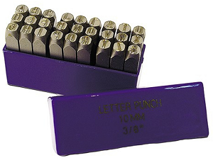 Клейма  №10  буквенные  латинский  шрифт  стальные  6502101  (БМ)