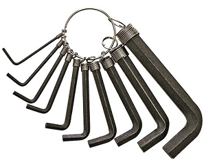 Набор  ключей  шестигранных  1,5-10,0  10шт  на  кольце  17023  (БМ)