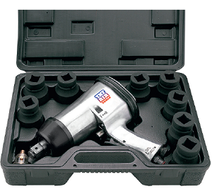 Пневмогайковёрт  пистолетный  3/4"  678Нм  AT-5060  с  набором  головок  AT-5060K  (TNT-AIR) 