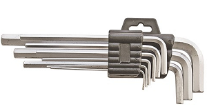 Набор  ключей  шестигранных  1/16"-3/8"  дюймовых  170212  (БМ)  CrV