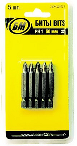Наконечник  бит  PH  №1  50мм  5шт  370201  (БМ)